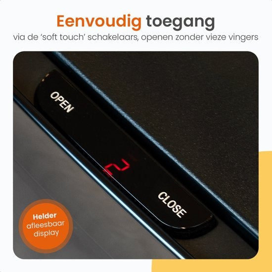Goliving Automatische Prullenbak – Sensor & Soft-close – 72 liter – 42 x 31 x 75 cm – Zwart