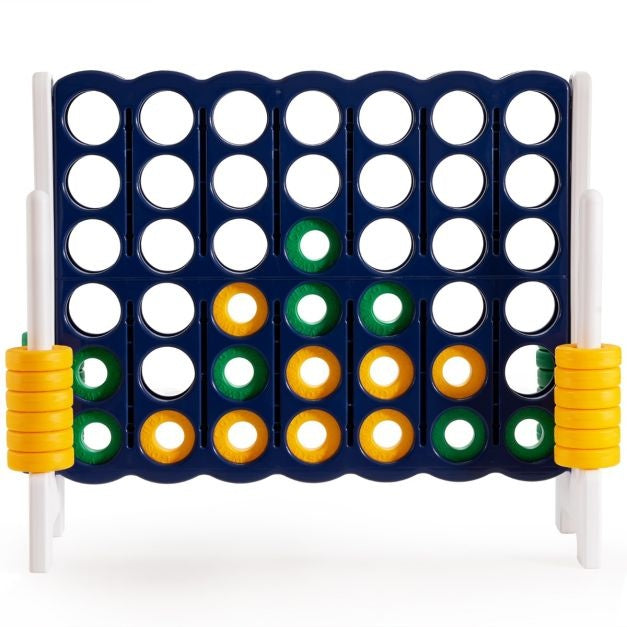 Coast Vier in een Rij Spel - Vier in een rij - Spel met 42 Jumbo-Ringen en Schuifregelaars om Snel Opnieuw te Starten - voor Kinderen en Volwassenen