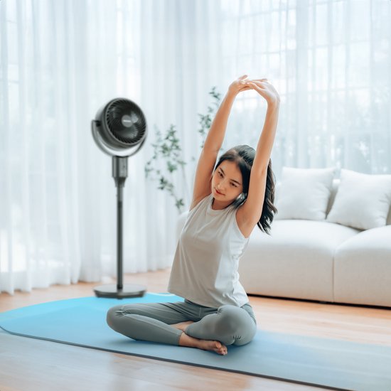 Auronic Statiefventilator - Staande Ventilator - Luchtkoeler - Vloer en tafelventilator - Omni - 3 Snelheden - Stille Ventilator - Fan - Met Afstandsbediening - Zwart