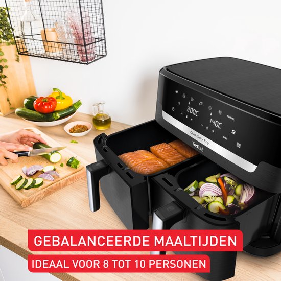 Tefal Easy Fry Dual XXL EY9428 - Dubbele Airfryer XXL - 11L - Lades 6.5L & 4.5L - 7 Programma's - Voor 8-10 Personen