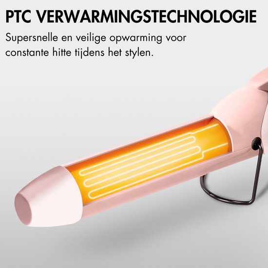 Sansbeauté® 6 in 1 Krultang met Klem - Keramische Haarkruller - 13mm tot 38mm - Föhnborstel Kort Haar - Warmteborstel - Krultangen - Thermal Brush - Haarstyler - Krulborstel 5 in 1