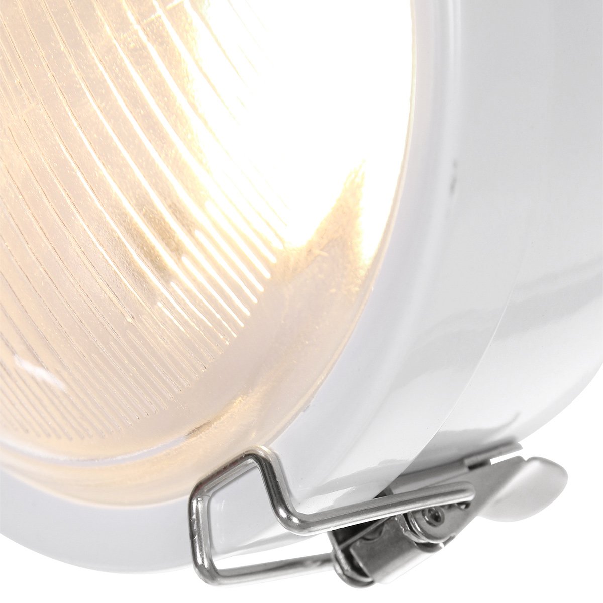 Plafondspot Michelle Wit - Draaibaar & Kantelbaar - Hout en Metaal - Mexlite - 20 cm Hoog, 11 cm Diameter