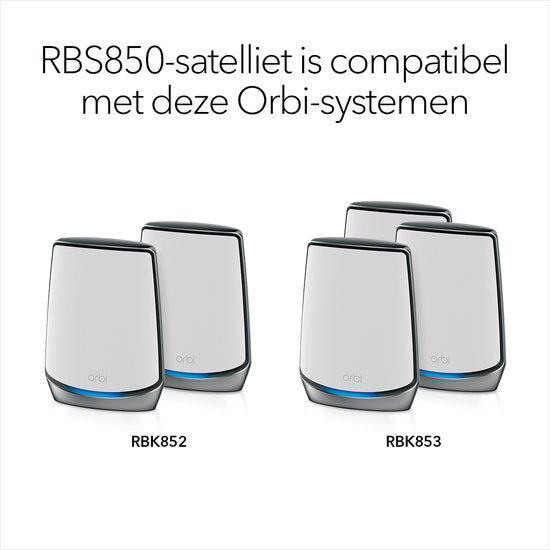 NETGEAR Orbi RBS850 - Mesh Wifi - Geschikt voor Wifi 6 - 1-pack