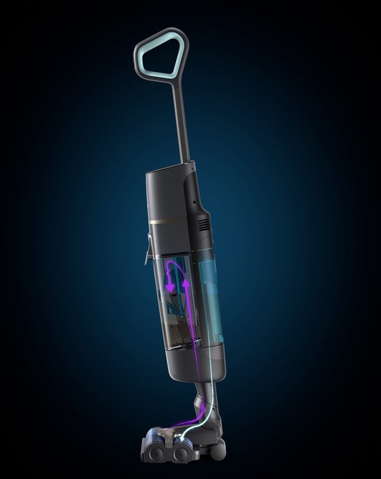 Philips - Snoerloze stofzuiger - AquaTrio Cordless 7000 Series XW7110/01 - Droog- en veegfunctie - Grijs