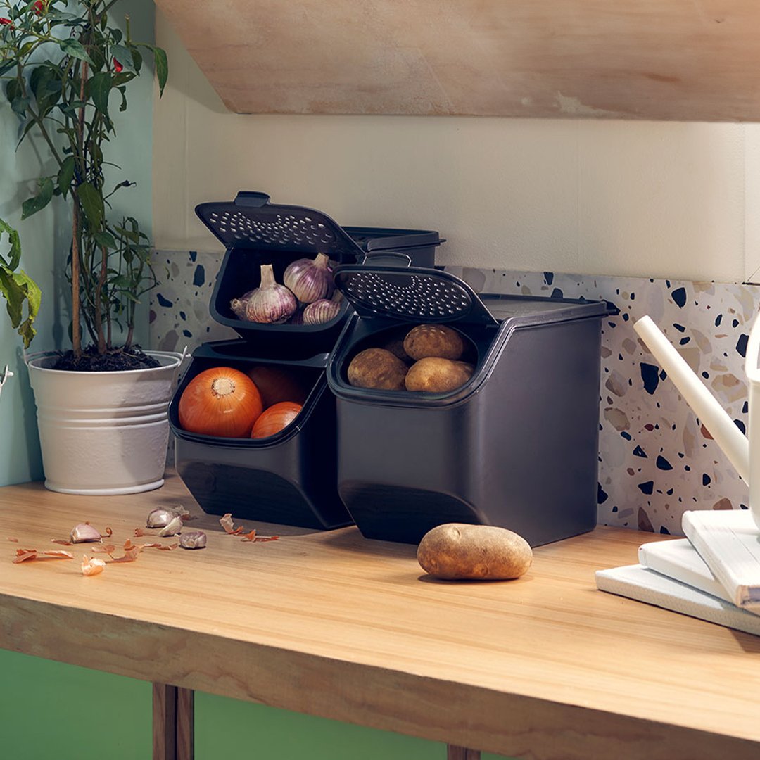 Tupperware Uiensmart Bewaarcontainer - Optimale Luchtcirculatie - Stapelbaar Ontwerp - Vaatwasserbestendig