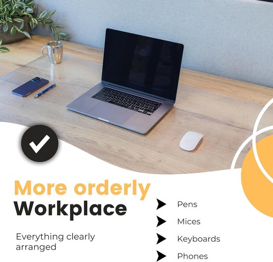 Professionele Bureau Onderlegger [120 cm x 60 cm] - Muismat XXL - Mouse Pad - Multifunctionele Grote Bureauonderlegger – Desk Mat [Transparant]