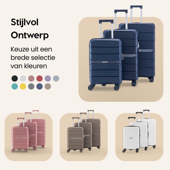 SC Urban Adventurer - Handbagage Koffer - Cijferslot - 44L - Spinner wielen - Reiskoffer met Kofferslot - Lichtgewicht Trolley - Donkerblauw