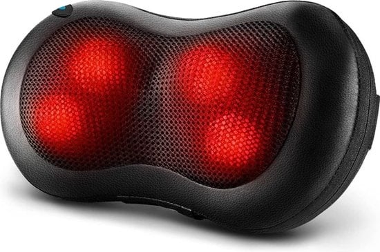 Auronic Shiatsu Massagekussen - Elektrisch - Draadloos - Massage Apparaten - Nek en Schouder Massage apparaat- Infrarood - Zwart