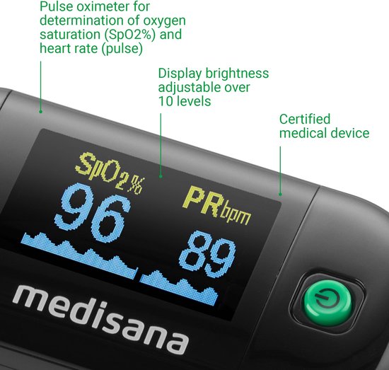 medisana PM 100 - Zwart Saturatiemeter