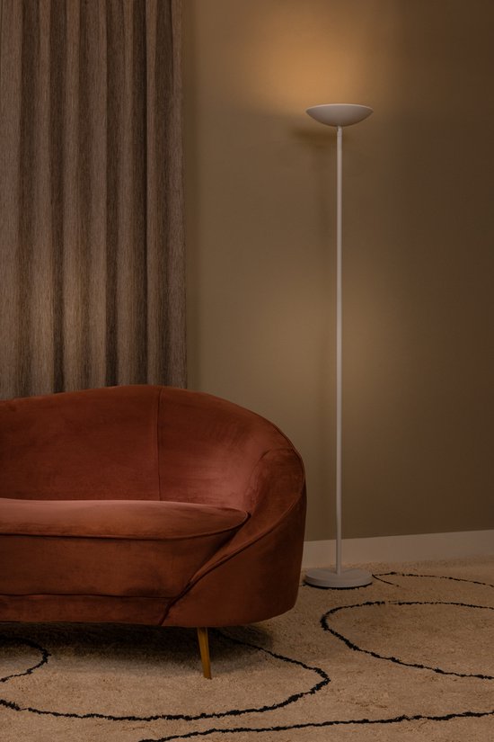 Lucide ZENITH - Vloerlamp - LED Dimbaar - 1x20W 3000K - Wit
