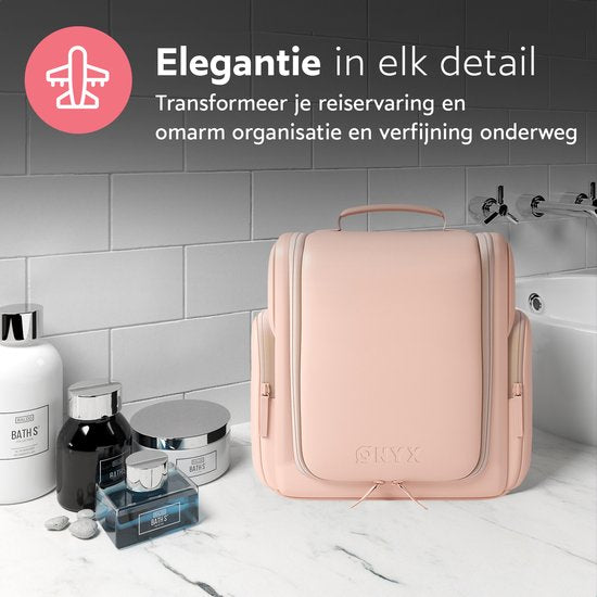 ONYX Toilettas Roze - 11x26x24cm - 7.0L - PU materiaal