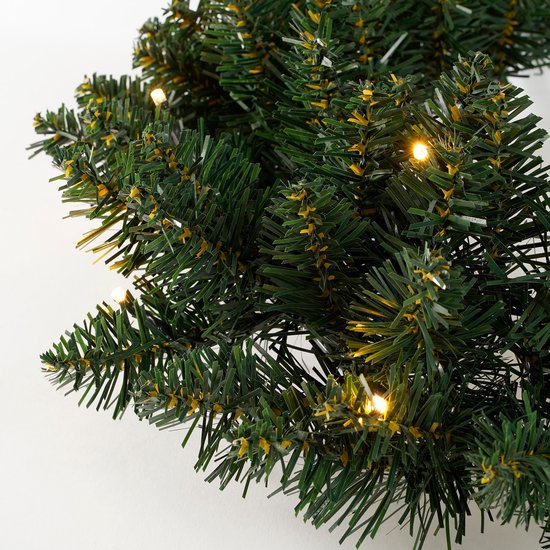 Black Box Trees Kerstkrans Hart met LED Verlichting - Ø60 cm - Groen