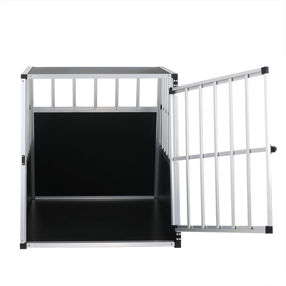 Cadoca Honden Transportbox L – Aluminium – 90x66x72cm Afsluitbaar