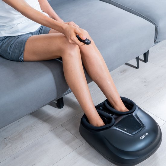 RENPHO Shiatsu Voetmassager FM058R - Compact design - Warmtefunctie - Instelbare intensiteit - met Afstandsbediening - Zwart
