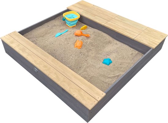 AXI Evy Zandbak met waterbakken en opbergruimte Grijs/bruin - Inclusief accessoireset
