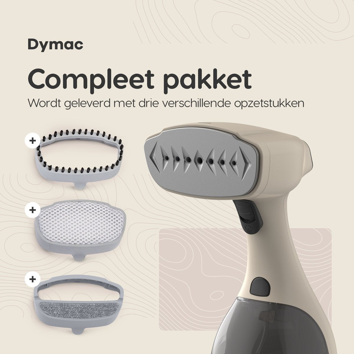 Dymac SilkSteam Fusion Kledingstomer – Stoomreiniger – Stoomapparaat Kleding en Meubilair – Handstomer – Kleding Stomer - Inclusief Pluizenborstel