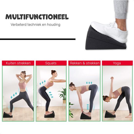 Slant Board - 3 Stuks - Squat blok - Anti slip - Stretch board - Inclinatiebord - Evenwichtsbord - Squatwig