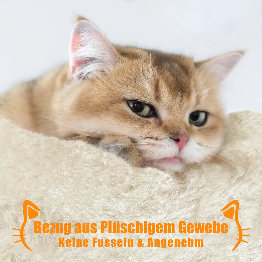 Yaheetech Krabpaal met Kattenbakmeubel 80 x 45 x 134,5 cm - Vintage Bruin/Beige - 2-in-1 Kattenmeubel met Krabpaal en Kattenbak Kast