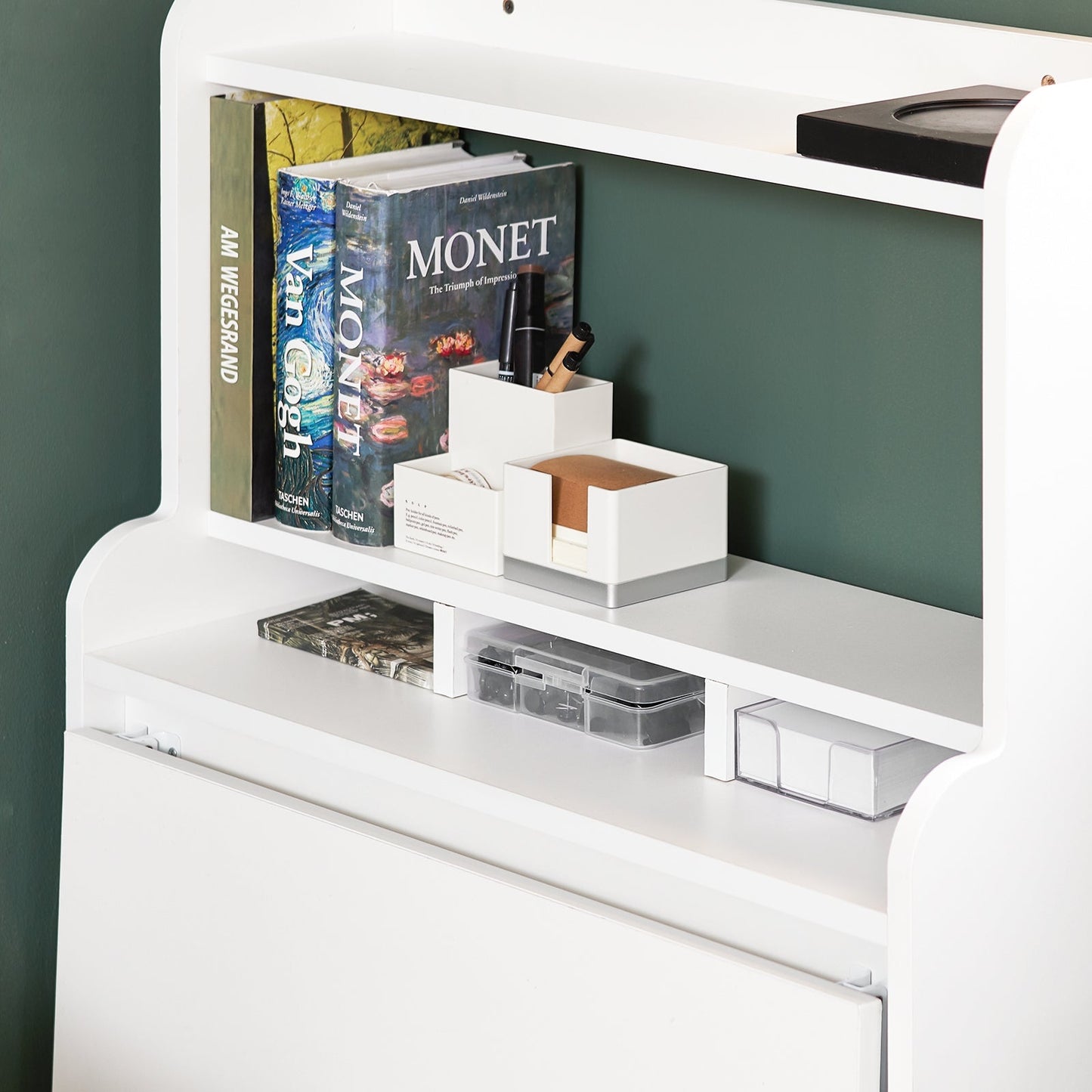 SoBuy Opklapbaar Bureau FWT105-W - 64 x 62 x 98 cm - Wit