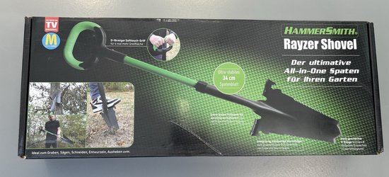 Hammersmith RayzerShovel All-in-One Spade - Tuiniersschop voor harde, steenachtige grond - Schop met wortelzaag en soft-touch handvat - Extra brede profielrand - Tuinschop - Mail Order Edition