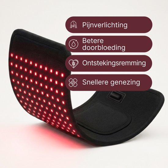 Panacea TheraFlex Roodlichttherapie Riem Bedraad - Infrarood 660 & 850 nm - 120 LED's - 219 mW/cm2
