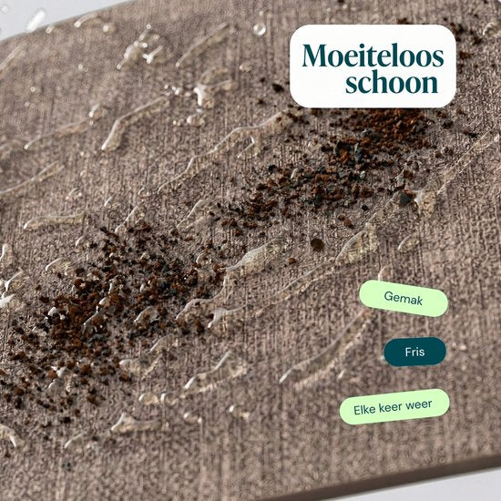 Castagnola Kunstlederen Onderzetters – Onderzetters voor Glazen – Design Onderzetters met Houder – Leren Onderzettersset met metalen houder – Leder – Set van 10 - Gemêleerd Bruin - 10x10cm