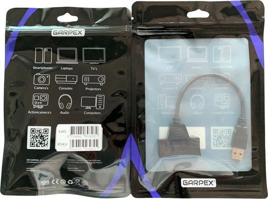 Garpex® USB 3.0 naar SATA Adapter - Datakabel voor harde schijven - SATA 7+15 22 Pin Kabel