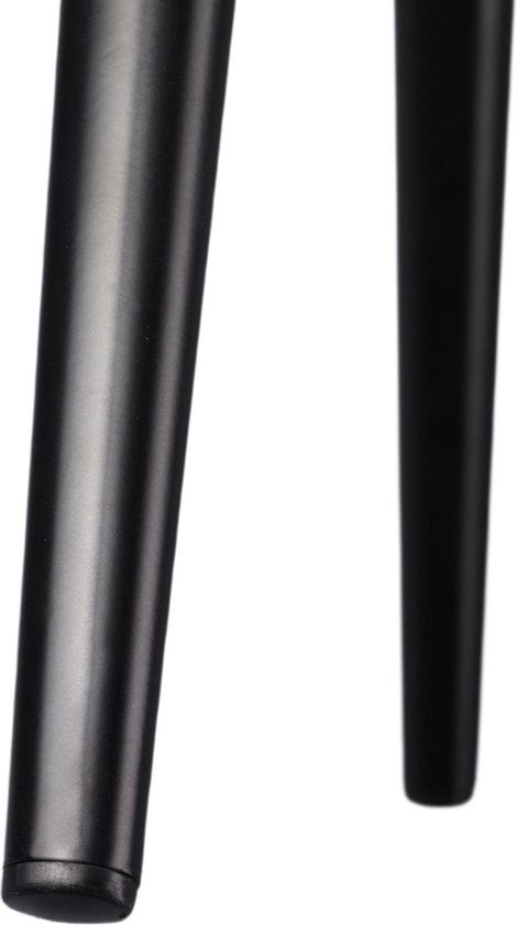 tectake® - Stoel - eetkamerstoel - Marilyn fluweellook zwart/crème - 403662