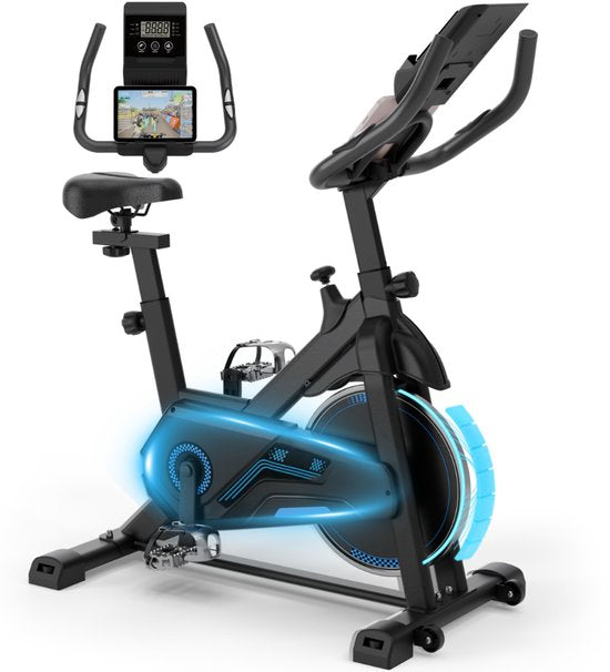 Hometrainer - Fitness Fiets - Spinningfiets - 8KG Vliegwiel - Hartslagmeter - Incl App - Extreem stil