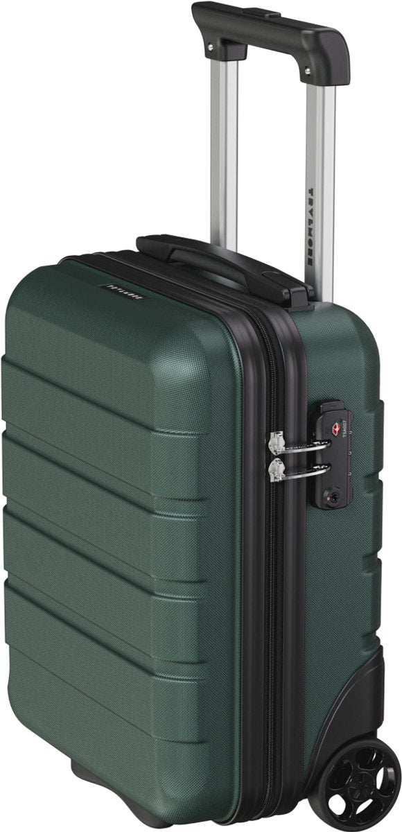 TRVLMORE Underseat Handbagagekoffer – 40 x 30 x 20 cm – 24 L – TSA-slot – 2 Wielen – Donkergroen