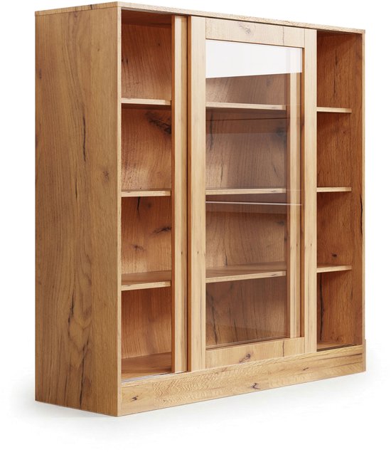 VDD Home - Vitrinekast met glas - Buffetkast - 120 x 120 x 37 - Hout