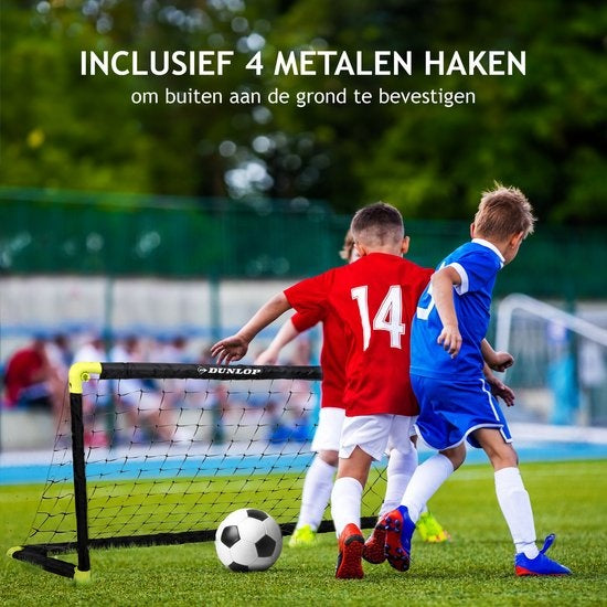 Dunlop Voetbaldoel – Opvouwbaar – 90 x 59 x 61 cm – Zwart/Geel