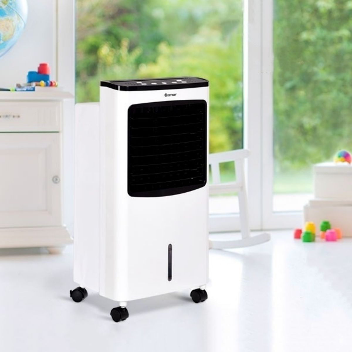 Coast Mobiele Luchtkoeler - 4-in-1 verdampingskoeler - 8 liter watertank - 70° oscillatie - zwart/wit