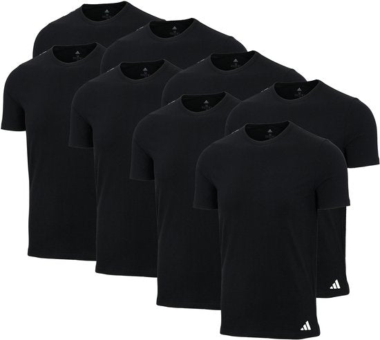 adidas Sportswear 2PK Crew Neck Shirt - Active Flex Cotton - Onderbroek Mannen - 2x zwart