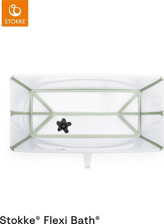 Stokke® Flexi Bath® X-Large set - Flexi Bath® XL + Newborn Support - Transparant groen