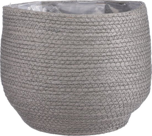 Mica Decorations Jorck Mand voor Planten - H24 x Ø26 cm - Papier - Grijs