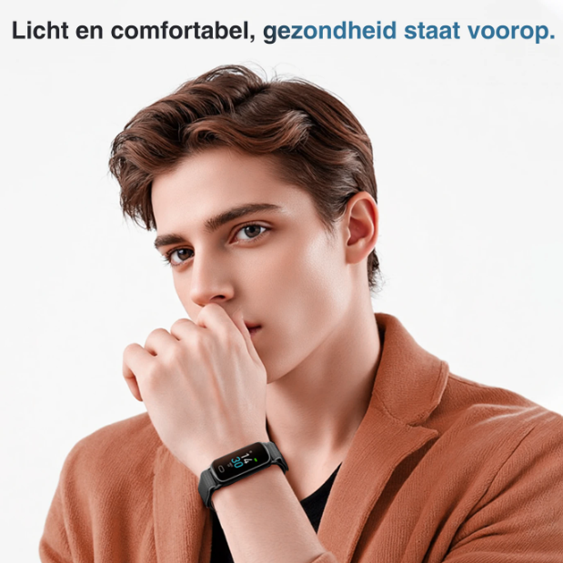 Fittek GTL1 Smartwatch - Zwart - 24/7 Gezondheidsmonitoring - 7 Dagen Batterijduur