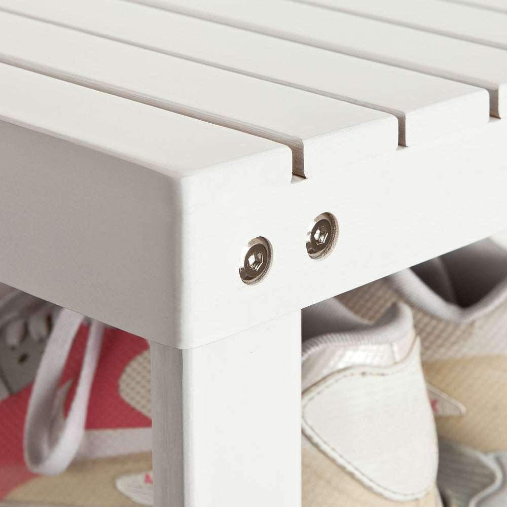 SoBuy - Schoenenrek met bankje - Wit - 50x29x45 cm