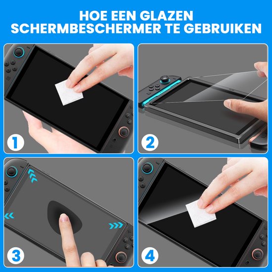Controlla - Case geschikt voor Nintendo Switch 2 - Hoesje geschikt voor Nintendo Switch 2 - Inclusief screenprotector - Beschermhoes - Thumb grips
