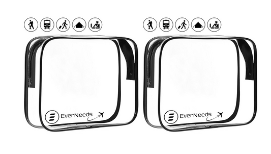 EverNeeds Toilettas - Transparant - Dames En Heren - Organizer - 2 Stuks
