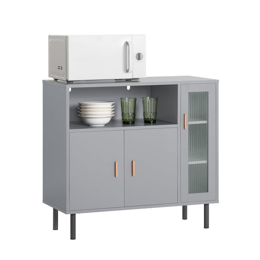SoBuy FSB82-HG Eetkamer Dressoir - Keukenkast - Schoenenkast - Schoenenkist - Inkomkast - Opbergkast Met 1 Compartiment 2 Deuren