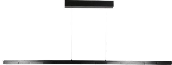 Hanglamp Bloc 3297ZW Zwart met Hoogteinstelbaar Cable Lift, Glas en Metaal - Steinhauer