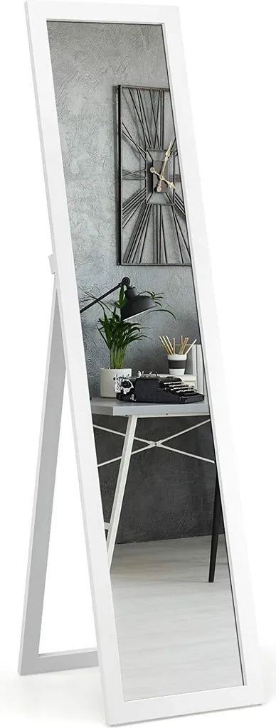 Coast 2 in 1 full-body spiegel vol lichaamsniveau met houten frame 37 x 155 cm wit