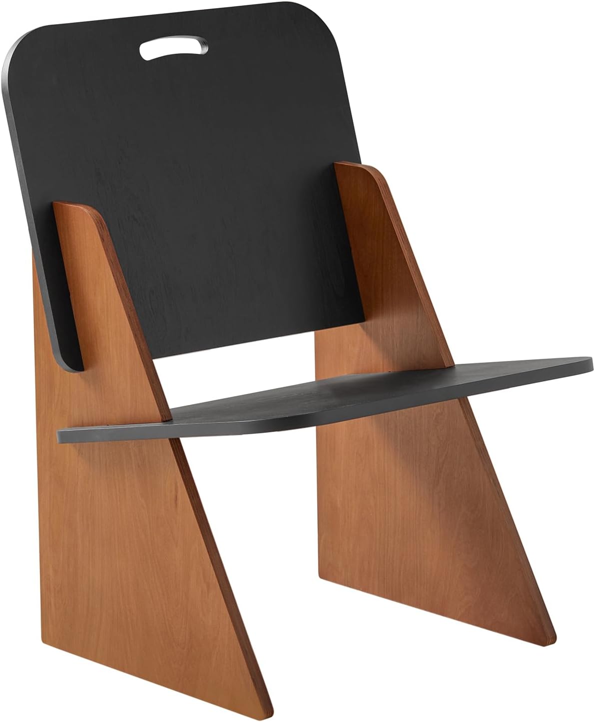 SoBuy Eetkamerstoel met Rugleuning - Zwart - 53 x 56 x 78 cm