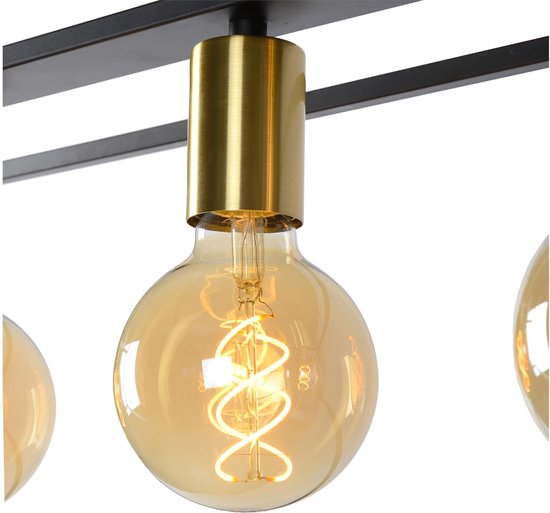 Lucide RUBEN - Hanglamp - 4xE27 - Zwart