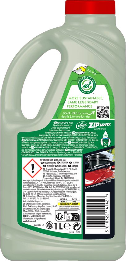 Turtle Wax 54142 Zip Wax Dubbel Geconcentreerd 1 Liter