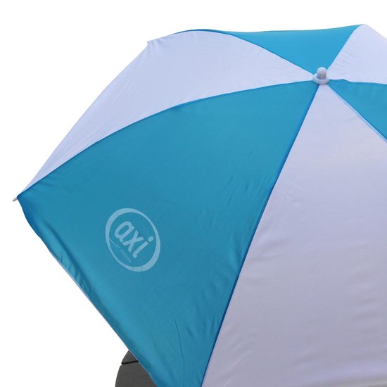 AXI Parasol ⌀125 cm - Blauw/wit - Verstelbare hoogte van 110 tot 175 cm