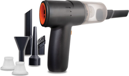 Livington PocketVac Draadloze Handstofzuiger met Blaasfunctie – Compact – Lichtgewicht – Inclusief 5 Opzetstukken