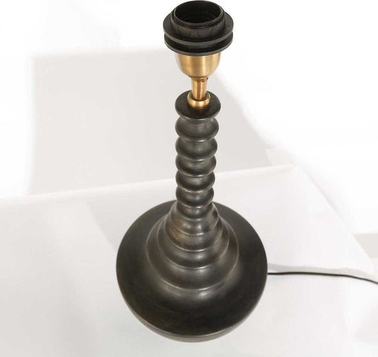 Anne Lighting tafellamp Bois - zwart - hout - 27 cm - E27 fitting - 3677ZW