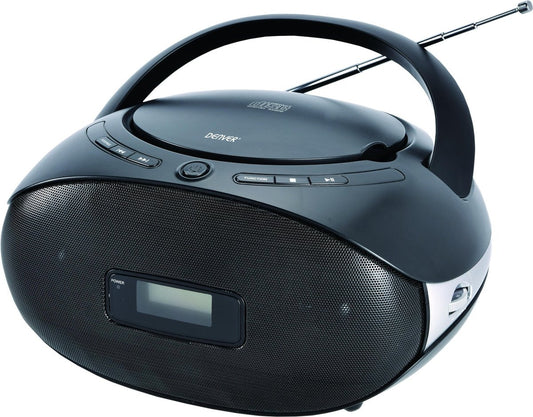 Denver Draadloze boombox - CD functie & FM Radio - AUX aansluiting - TC29 - Zwart